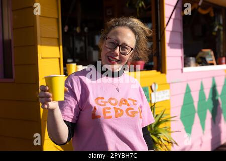 Goat Ledge am 6. Oktober 2022 auf der unteren Promenade in St Leonards on Sea, East Sussex England. Kredit: SMP News Stockfoto