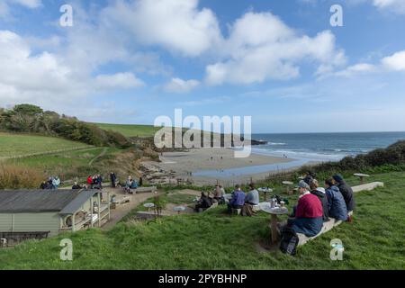 The Hidden Hut am 30. Oktober 2022 in Porthcurnick Beach, Cornwall, England. Kredit: SMP News Stockfoto