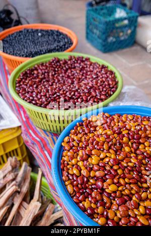 semillas de Cafe, , mercado, Chichicastenango, Quiché, Guatemala, Zentralamerika Stockfoto