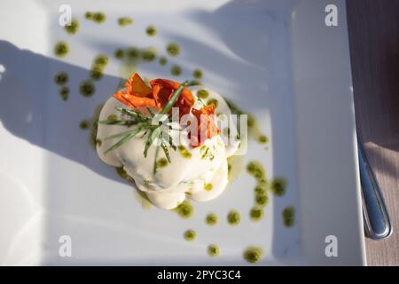 Italienisches Gericht mit Aubergine Stockfoto