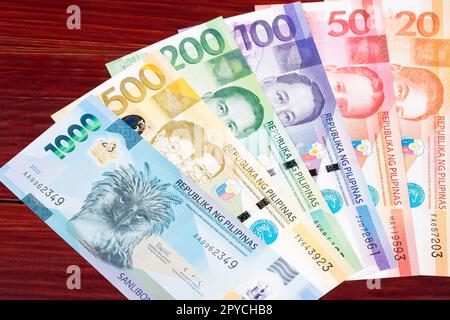 Philippinischer Peso, ein geschäftlicher Hintergrund Stockfoto