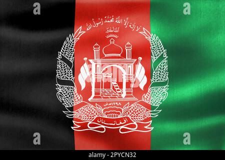 Afghanistan Flagge - realistische wehende Stoff Flagge Stockfoto