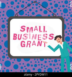 Konzeptionelle Darstellung des Zuschusses für kleine Unternehmen. Geschäftsübersicht ein Privatunternehmen, das für seine begrenzte Größe bekannt ist Stockfoto