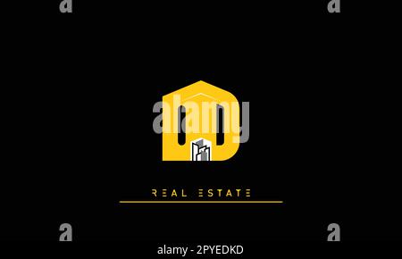 Immobilienbriefe Modern Creative Logo OD, DO Stock Vektor