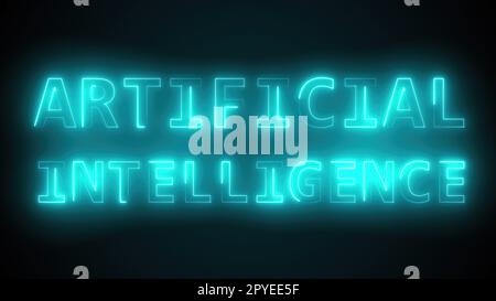 Text für künstliche Intelligenz Stockfoto