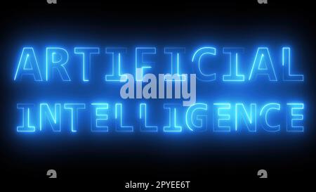 Text für künstliche Intelligenz Stockfoto