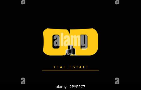 Immobilienbriefe Modern Creative Logo OD, DO Stock Vektor
