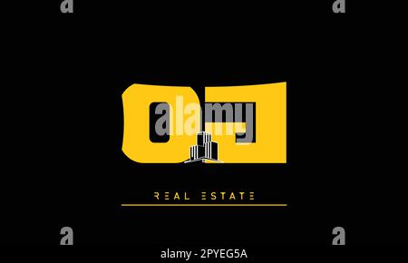 Real Estate Briefes Modern Creative Logo OJ , JO Stock Vektor