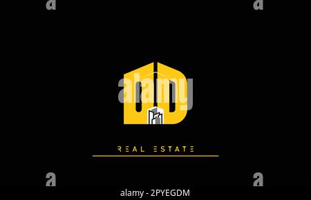 Immobilienbriefe Modern Creative Logo OD, DO Stock Vektor