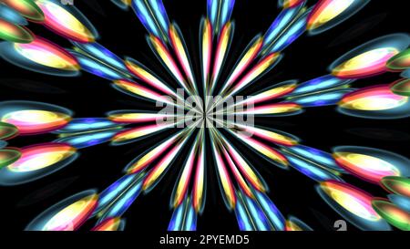 Blumige kaleidoskopische Darstellung des Hintergrunds Stockfoto