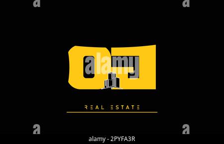 Real Estate Briefes Modern Creative Logo OJ , JO Stock Vektor