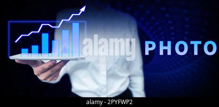 Text mit Inspirationsfoto. Geschäftsüberblick das nicht objektive Motiv, das nicht anders beschrieben werden kann. Stockfoto