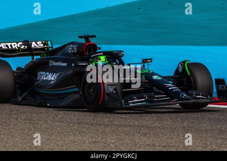 MANAMA, BAHRAIN, Sakhir Circuit, 4. März 2023: Nr. 63, George RUSSEL, GBR, Mercedes AMG F1 Team, während des Bahrain Formel 1 Grand Prix auf den Bahrai Stockfoto