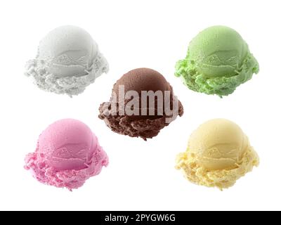 Eis Ball auf weißem Hintergrund Stockfoto