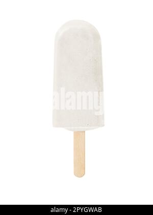 Eisstäbchen isoliert auf weißem Hintergrund Stockfoto