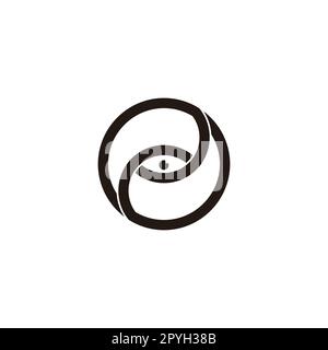 Auge, Kreis geometrisches Symbol einfacher Logo-Vektor Stock Vektor