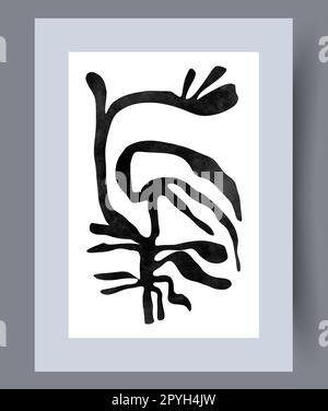 Abstraktes Chaos, kreatives Bewusstsein, Wandmotiv. Wandgemälde für die Innengestaltung. Zeitgenössischer dekorativer Hintergrund mit Bewusstsein. Druckbares Mindest Stockfoto