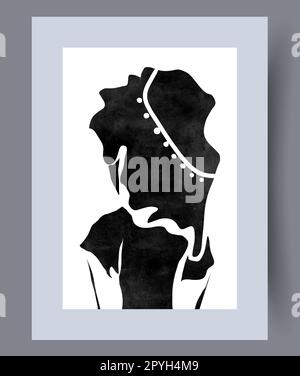 Abstrakte Formen Eleganter Wandmotiv aus Tracery. Zeitgenössischer dekorativer Hintergrund mit Tracery. Wandgemälde für die Innengestaltung. Druckbar minimal A Stockfoto