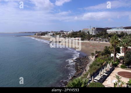 Schneller Menschenleerer Strand von San Agustin Stockfoto