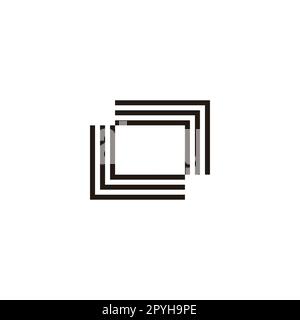 Rahmen, Linien geometrisches Symbol einfacher Logovektor Stock Vektor