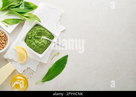 Ramson-Pesto Stockfoto