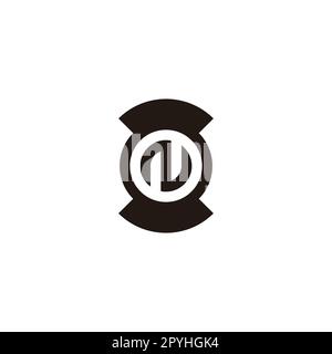 Buchstabe N Sanduhr, Kreis geometrisches Symbol einfaches Logo Vektor Stock Vektor