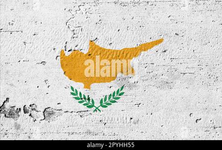 An der Wand ist eine Landflagge gemalt Stockfoto