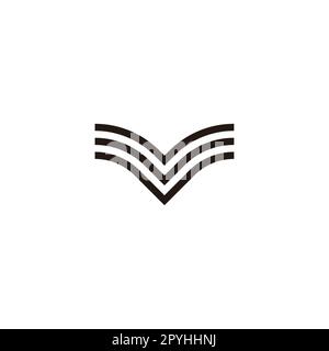 Vogel, Linien geometrisches Symbol einfaches Logo Vektor Stock Vektor