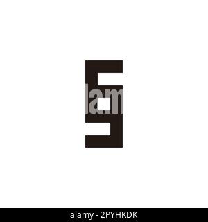 Buchstabe sg quadratisches geometrisches Symbol einfacher Logovektor Stock Vektor