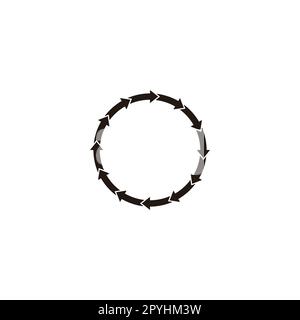 Pfeile, abgerundet, rechts, Lade geometrisches Symbol einfacher Logovektor Stock Vektor