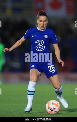 Kingston, Großbritannien. 03. Mai 2023. Jelena Čanković von Chelsea Women auf dem Ball während des FA Women's Super League-Spiels zwischen Chelsea Women und Liverpool Women am 3. Mai 2023 im Cherry Red Records Stadium in Kingston, England. Foto von Carlton Myrie. Nur redaktionelle Verwendung, Lizenz für kommerzielle Verwendung erforderlich. Keine Verwendung bei Wetten, Spielen oder Veröffentlichungen von Clubs/Ligen/Spielern. Kredit: UK Sports Pics Ltd/Alamy Live News Stockfoto