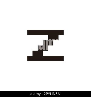 Buchstabe Z Treppe geometrisches Symbol einfaches Logo Vektor Stock Vektor