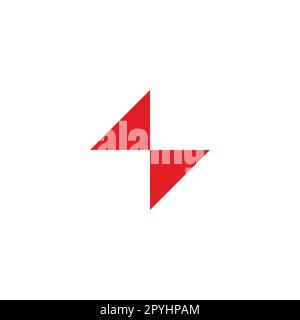 Buchstabe S falten, Blitz geometrisches Symbol einfaches Logo Vektor Stock Vektor