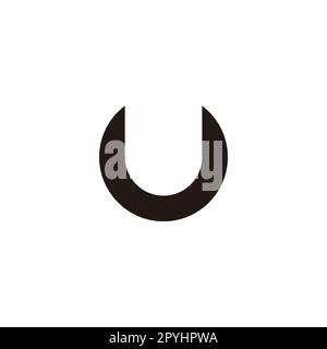 Buchstabe U cool geometrisches Symbol einfaches Logo Vektor Stock Vektor