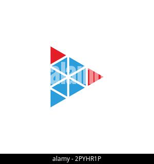 Diamant und Zeiger, Dreiecke geometrisches Symbol einfaches Logo Vektor Stock Vektor