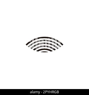 Augen, Linien, geometrische Symbole einfacher Logo-Vektor Stock Vektor