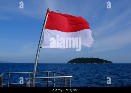 Indonesien - Flagge Indonesiens Stockfoto