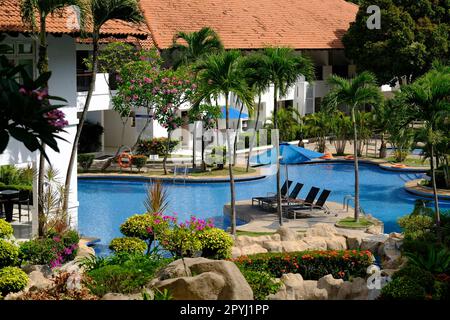 Indonesia Batam - Nongsa Point Marina & Resort Poolbereich Stockfoto