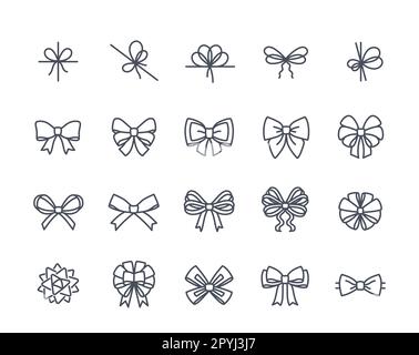 Ein einfacher Satz Schleifen Stock Vektor