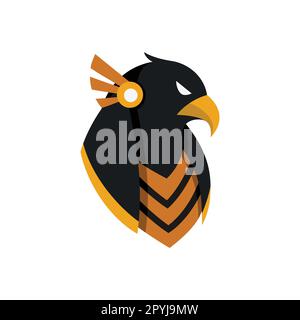 Horus Head Logo Designkonzept Vektordarstellung. Stock Vektor