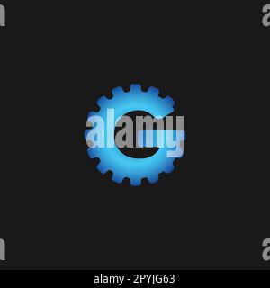 Design-Vorlage für das Logo des ersten Buchstaben G. Designelement „Logo mit Buchstabe G“. Stock Vektor