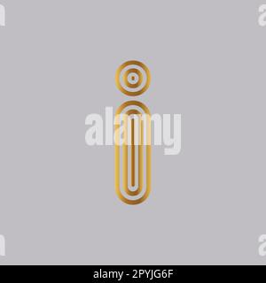 Design-Vorlage für Logo mit dem ersten Buchstaben i. Designelement „Icon“ mit Buchstabe „i“. Stock Vektor
