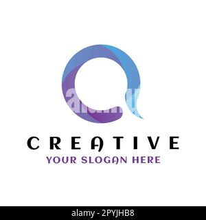 Abstraktes erstes Buchstabe-Q-Logo. Designvorlage Für Flat Vector-Logos. Logo des Q-Buchstabens. q-Buchstabensymbol Stock Vektor