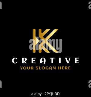 Design-Vorlage für Logo mit Buchstabe „K“. Ursprüngliches K-Buchstabenlogo. logo-Symbol des buchstaben k. Stock Vektor