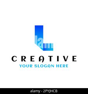 Buchstabe mit Anfangsbuchstaben L Monogramm-Logo. Ursprüngliches L-Buchstabenlogo. l Buchstabensymbol Stock Vektor