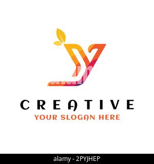 Designvorlage mit Y-Buchstaben. Ursprüngliches Y-Buchstabenlogo. Verwendbar für Unternehmens- und Branding-Logos. Designvorlage Für Flat Vector-Logos. Stock Vektor