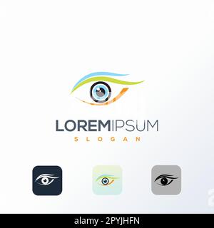 Care Eye Concept Logo Design Template, Eye Care Logo Design Vector, Eye Icon. Stock Vektor