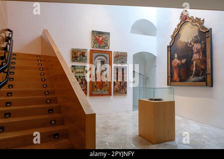 Museo Diocesano, Catedral de la Virgen de las Nieves, Catedral de Ibiza, siglo XIII, Ibiza, Balearen, Spanien Stockfoto