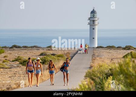 Faro de Cabo de Berbería, Formentera, Balearen, Spanien Stockfoto