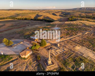 Numancia, población celtíbera , Cerro de la Muela, Garray, Provincia de Soria, Comunidad Autónoma de Castilla y Leon, Spanien, Europa Stockfoto